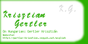 krisztian gertler business card